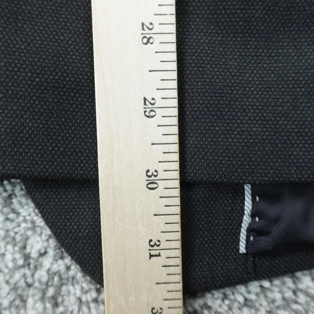 NEW Banana Republic Blazer Mens 44L Gray Black Slim Fit Sport Coat Suit Jacket